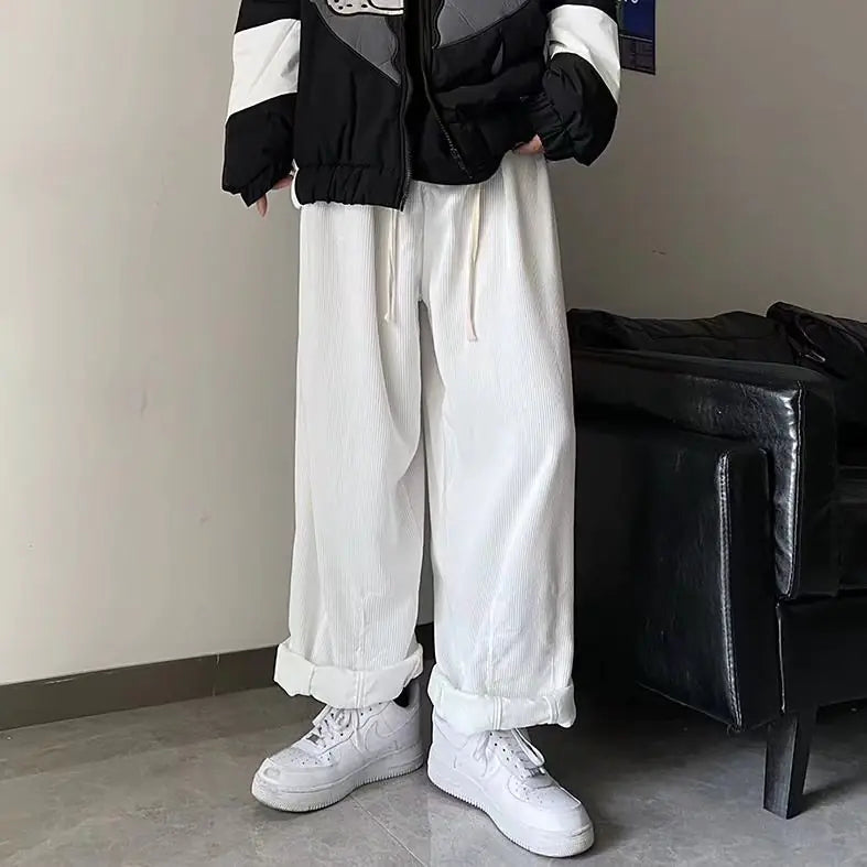 Men's Straight Fashion Woolen Trousers for Autumn/Winter