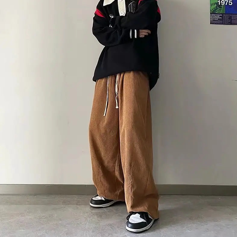 Men's Straight Fashion Woolen Trousers for Autumn/Winter