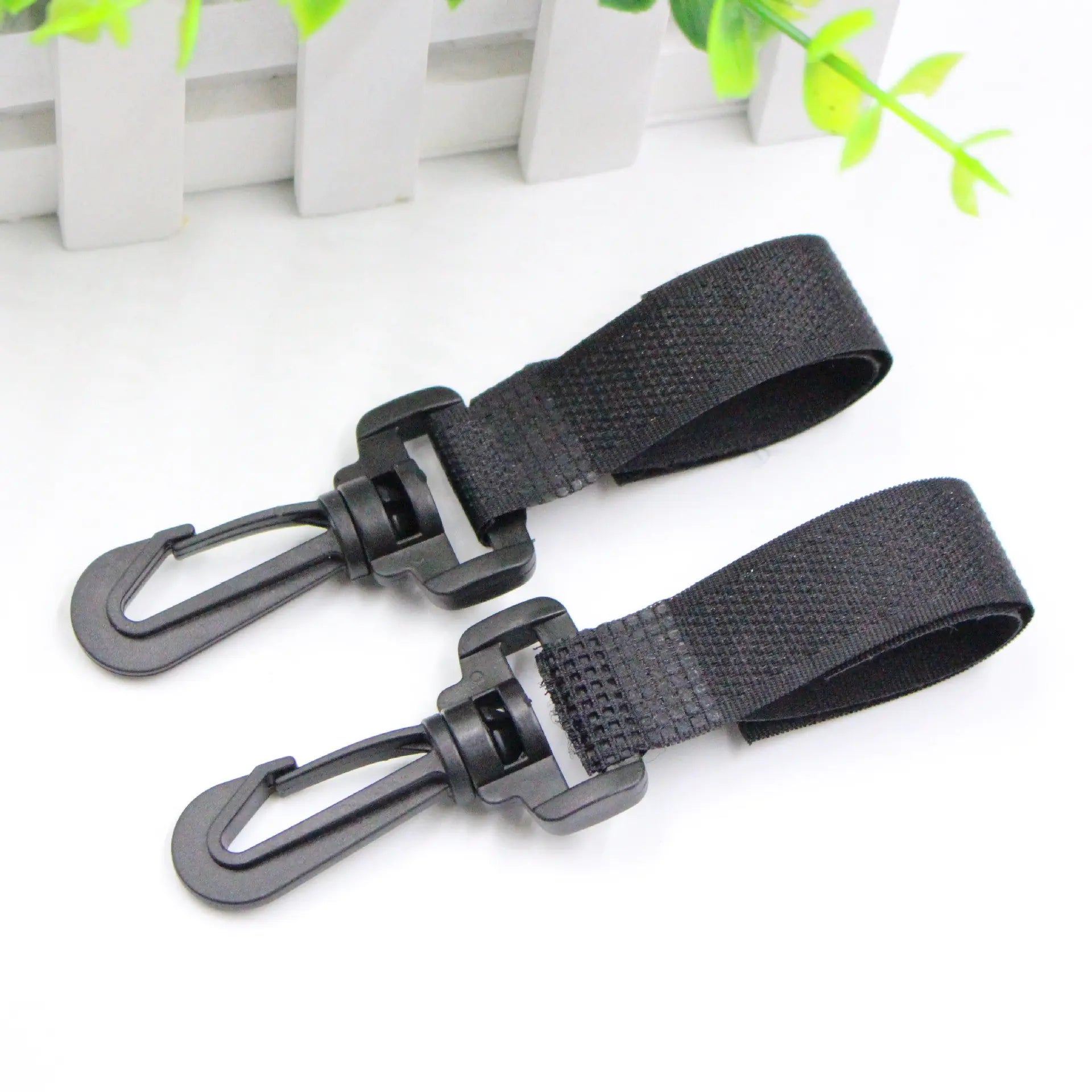 360° Rotation Nylon Velcro Baby Carriage Hook & Carabiner