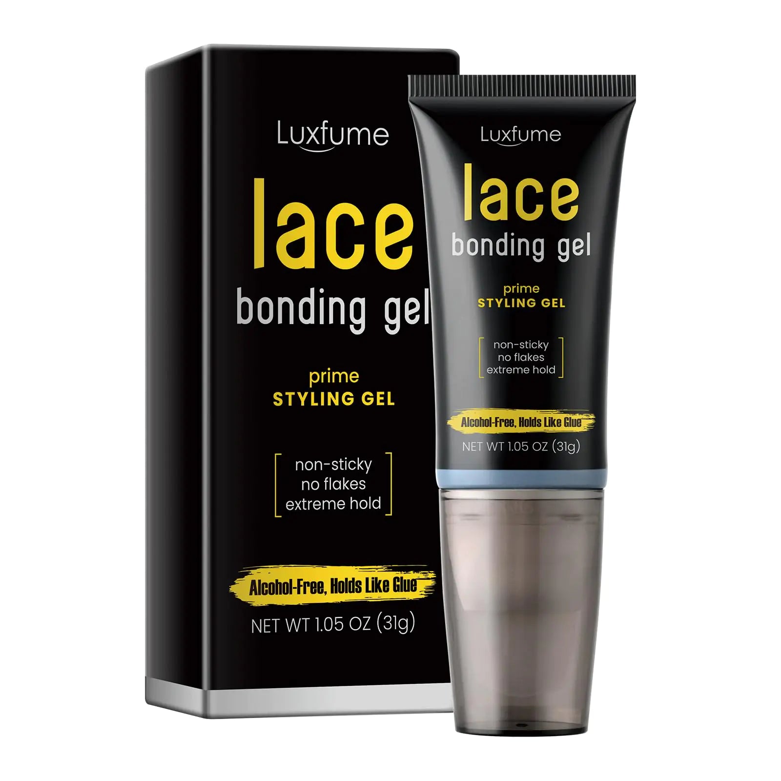 Lace Bonding GelWig Glue Lace GlueNew Brush Head DesignInvisible & Skin-Friendly FormulaBold Hold Lace Glue for WigsTemporary Daily Hold for Lace Front Wigs and Hairfor Women & Men