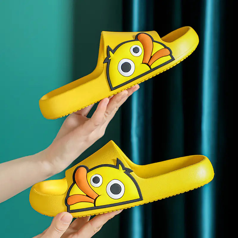 Thick Non-Slip Indoor Bathroom Slippers - Cute Design